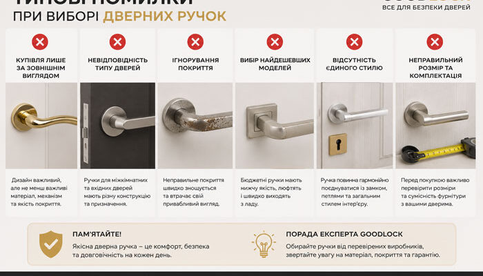 Типові помилки при виборі дверних ручок