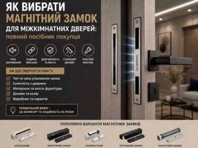 Як вибрати магнітний замок для міжкімнатних дверей | Goodlock