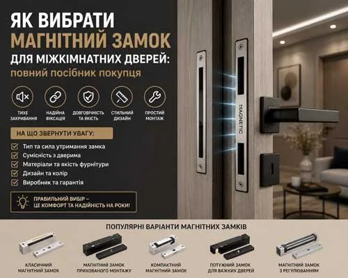 Як вибрати магнітний замок для міжкімнатних дверей | Goodlock