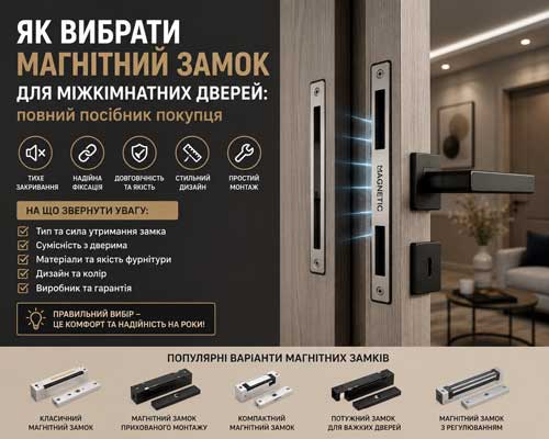 Як вибрати магнітний замок для міжкімнатних дверей | Goodlock