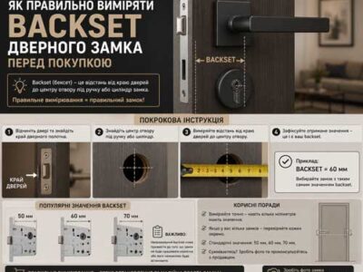 Як правильно виміряти Backset дверного замка | Goodlock