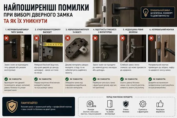 Найпоширеніші помилки при виборі дверного замка | Goodlock
