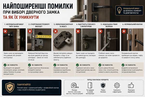 Найпоширеніші помилки при виборі дверного замка | Goodlock