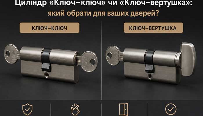 Циліндр «Ключ–ключ» чи «Ключ–вертушка» | Goodlock